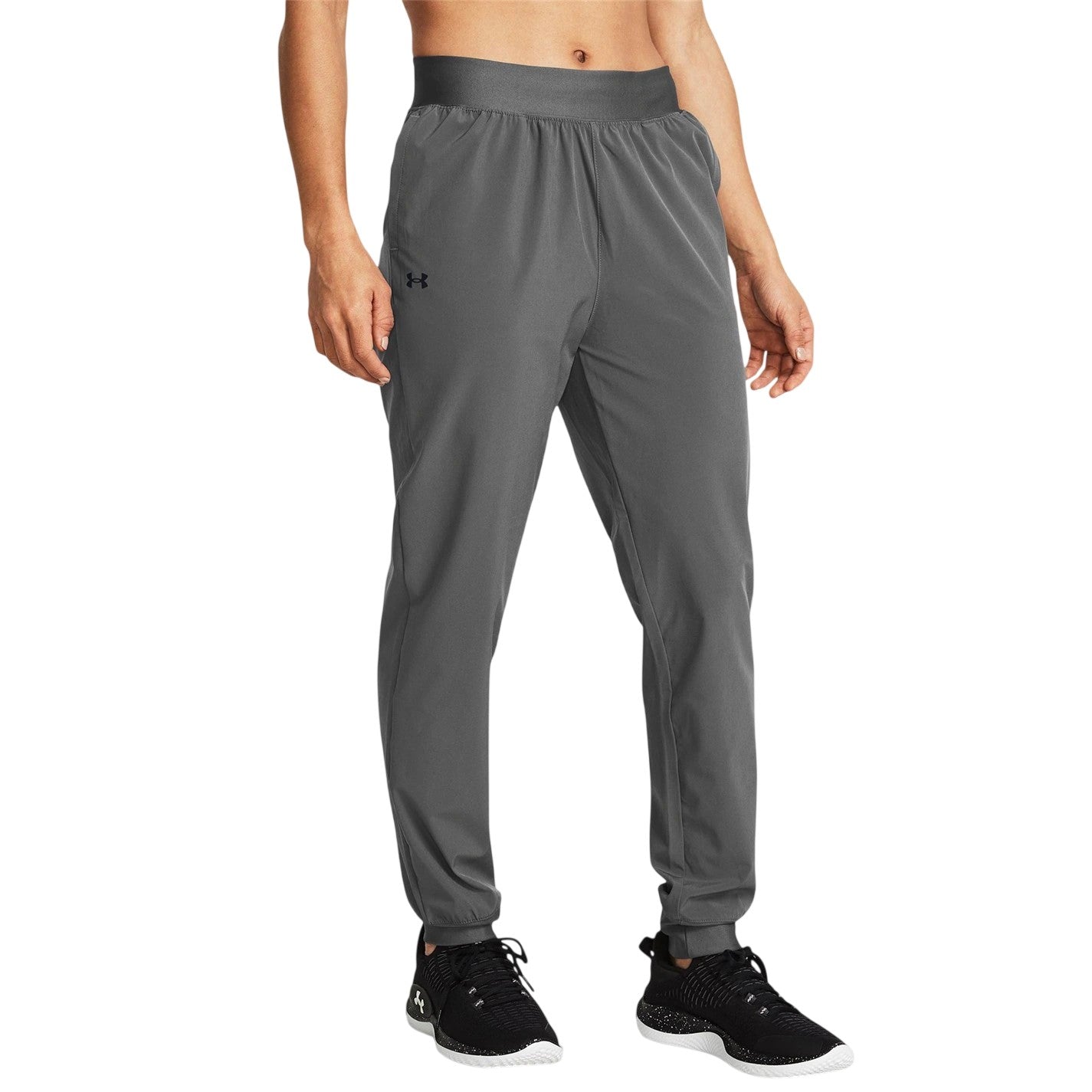 Grey - Lifestyle - Under Armour Womens-Ladies High Rise Joggers