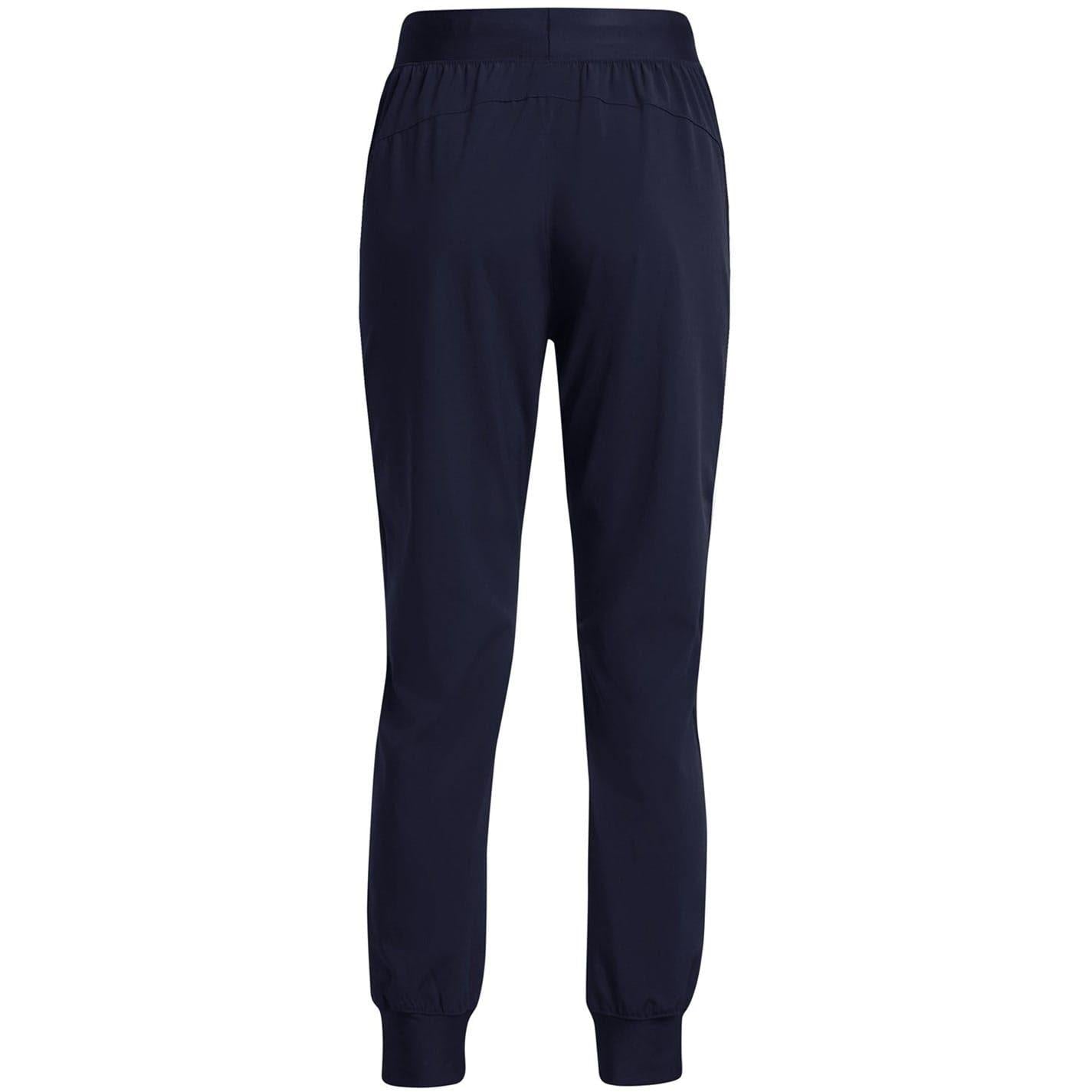 Blue - Back - Under Armour Womens-Ladies High Rise Joggers