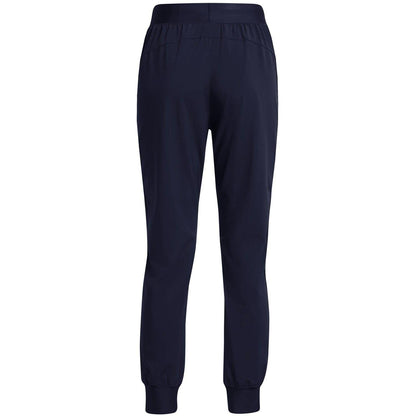 Blue - Back - Under Armour Womens-Ladies High Rise Joggers