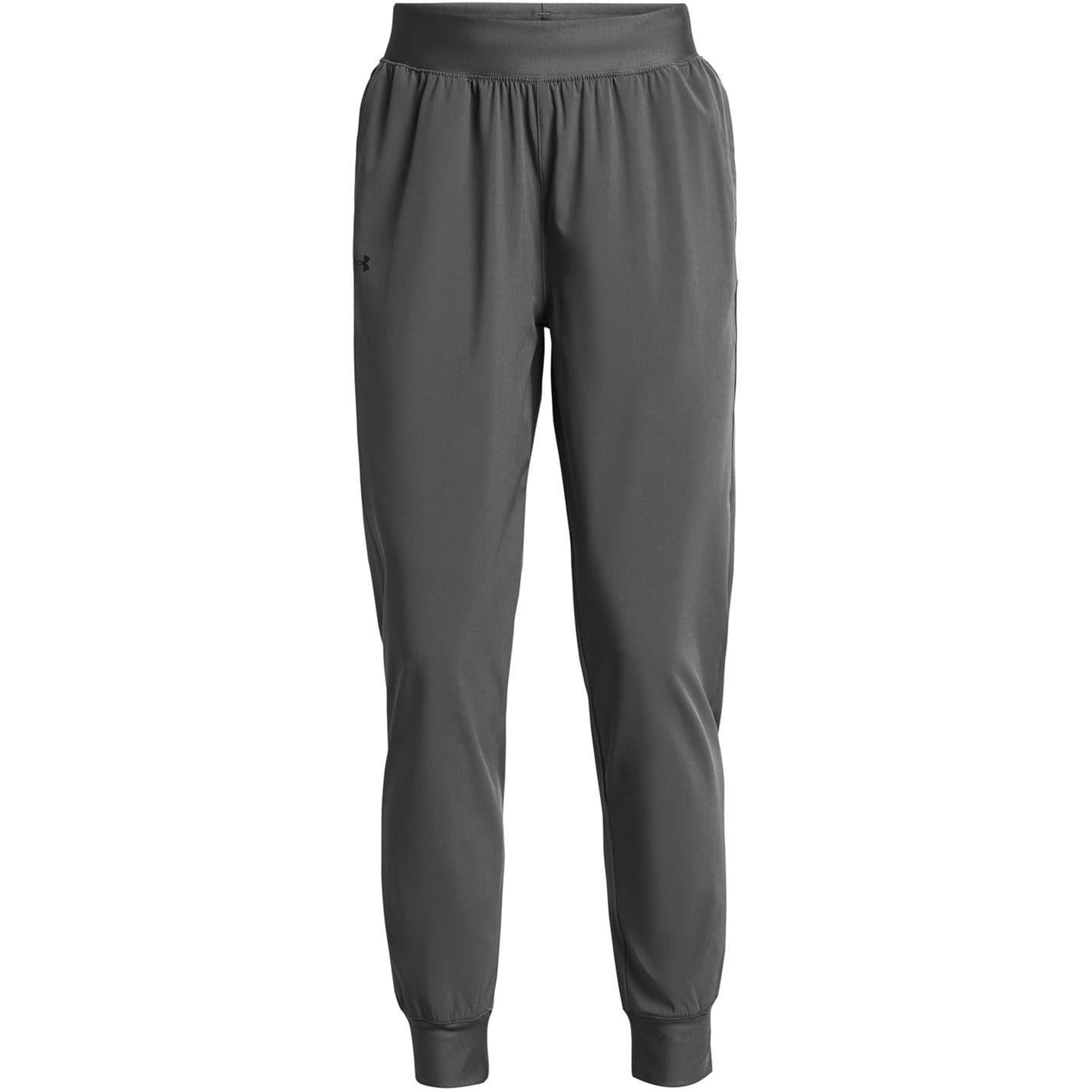 Grey - Front - Under Armour Womens-Ladies High Rise Joggers