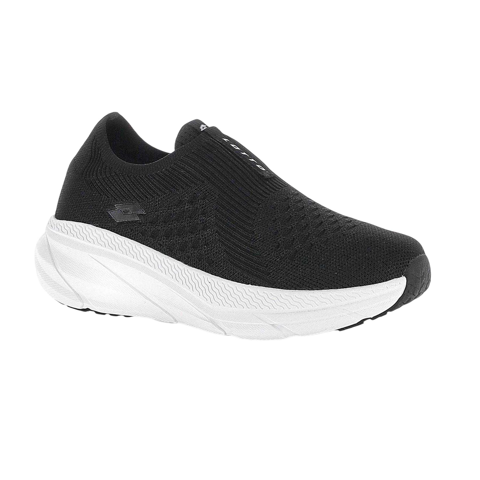 All Black - Lifestyle - Lotto Womens-Ladies Run 100 Knitted Memory Foam Trainers