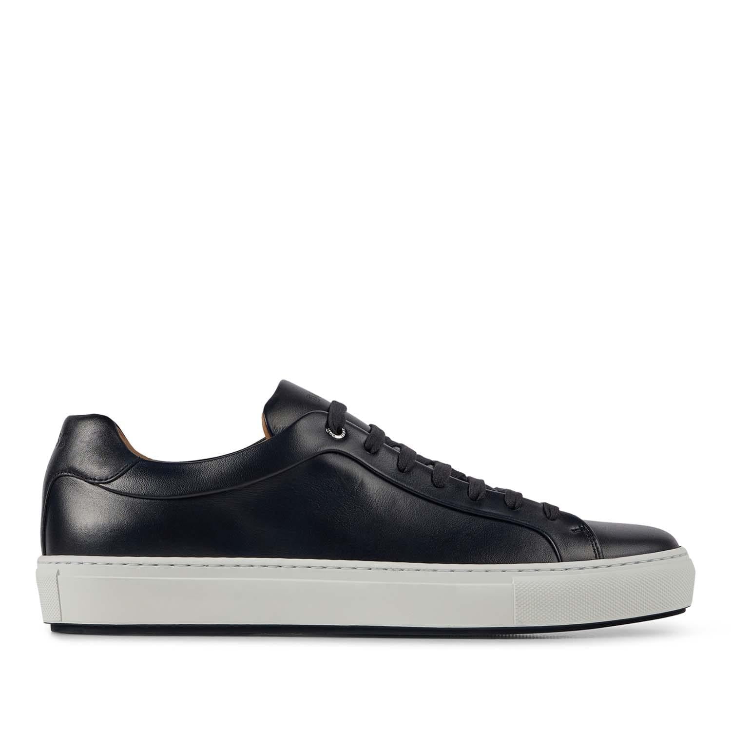 Dark Blue - Front - Boss Mens Mirage Leather Tennis Trainers