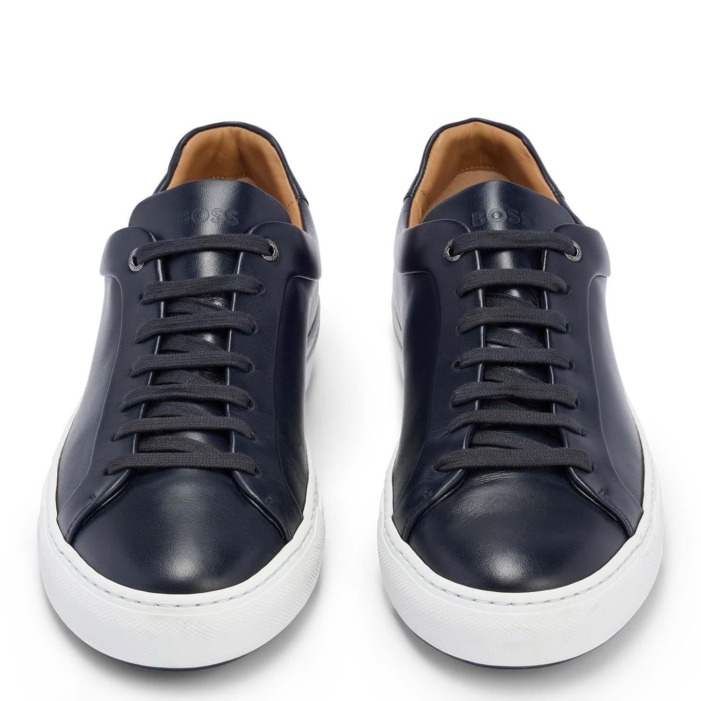 Dark Blue - Lifestyle - Boss Mens Mirage Leather Tennis Trainers