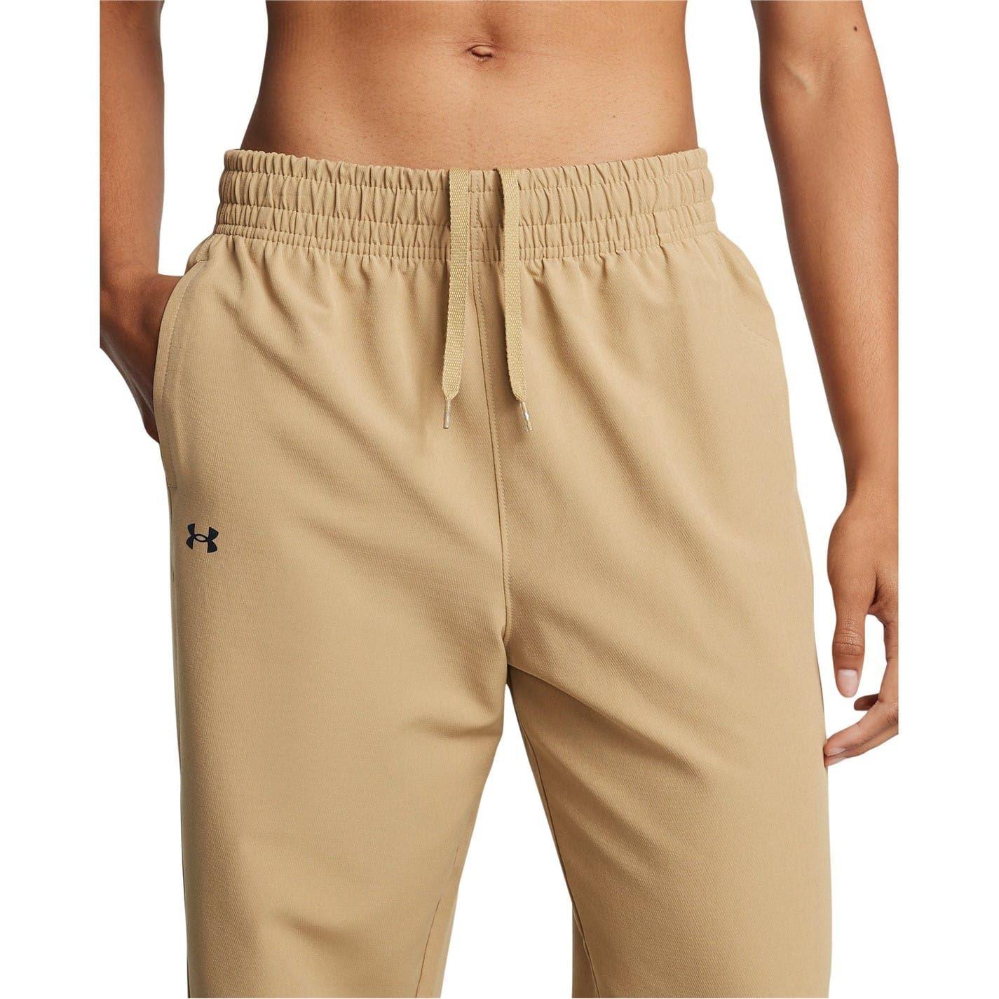Brown - Side - Under Armour Womens-Ladies Jogging Bottoms