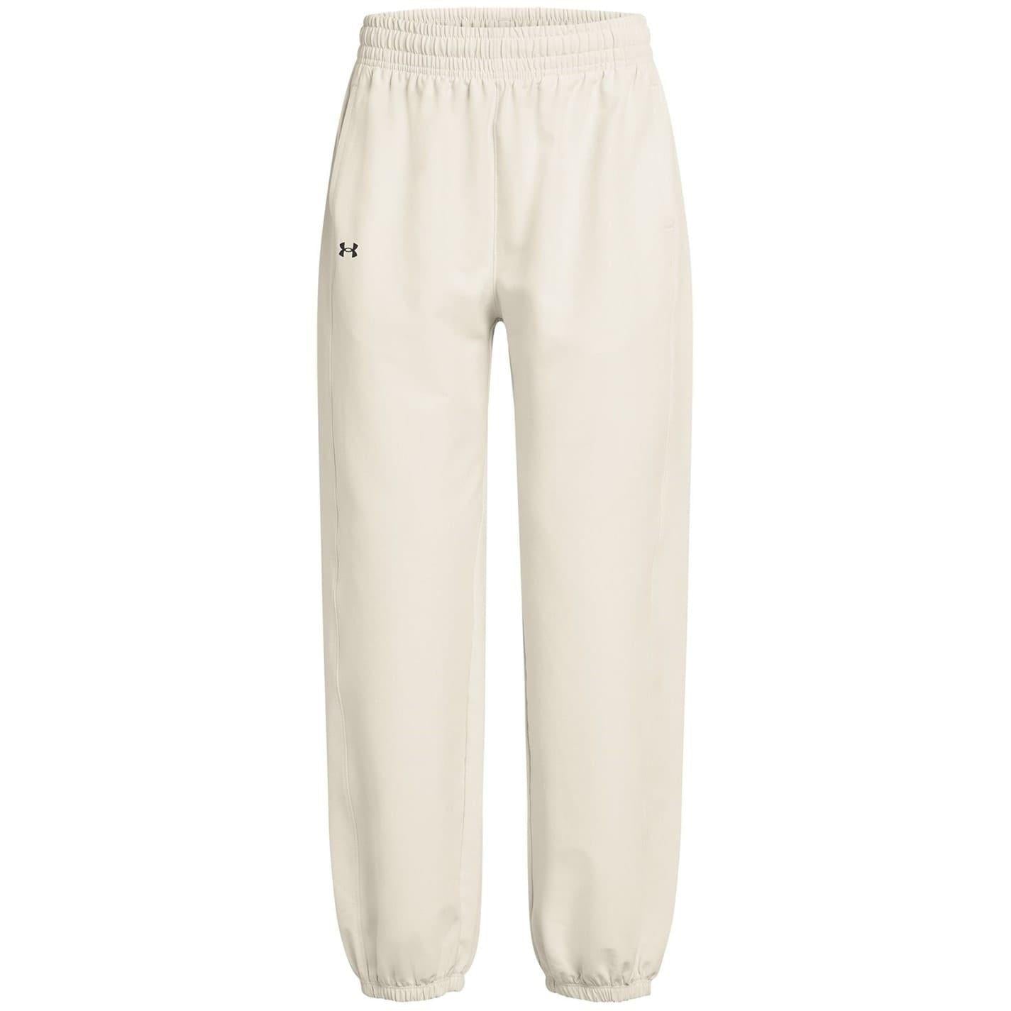 White - Front - Under Armour Womens-Ladies Jogging Bottoms