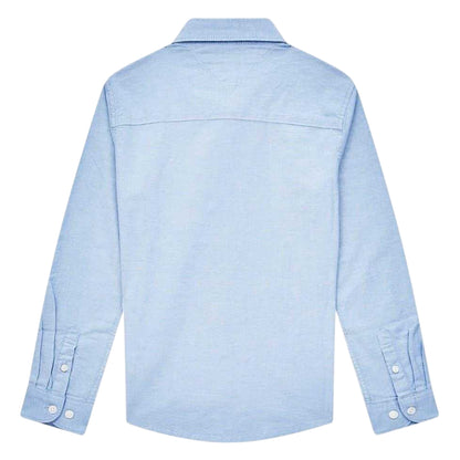 Calm Blue - Back - Tommy Hilfiger Boys Oxford Long-Sleeved Shirt
