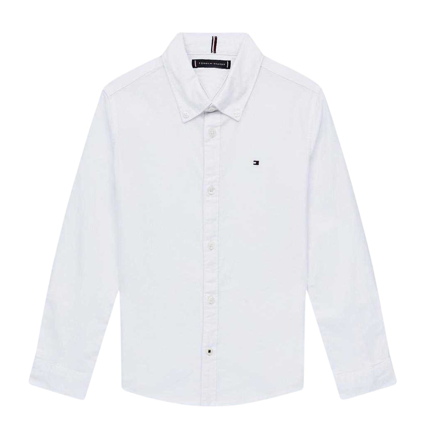 White - Front - Tommy Hilfiger Boys Oxford Long-Sleeved Shirt