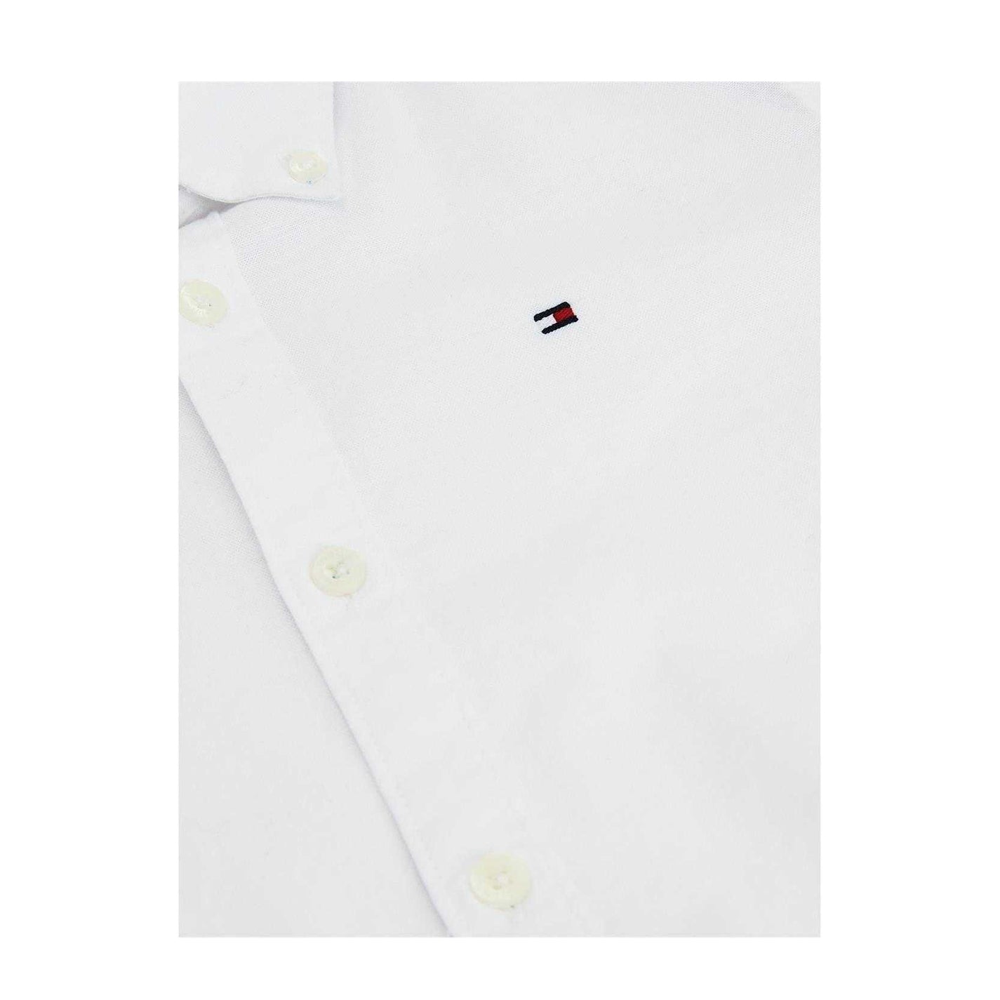 White - Side - Tommy Hilfiger Boys Oxford Long-Sleeved Shirt