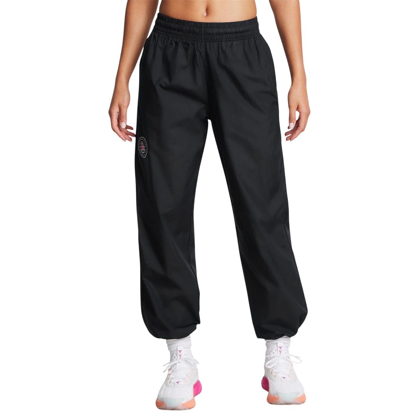 Black - Lifestyle - Under Armour Womens-Ladies Project Rock Tracksuit Bottoms