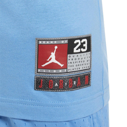 University Blue - Side - Nike Childrens-Kids Air Jordan 23 Cotton T-Shirt