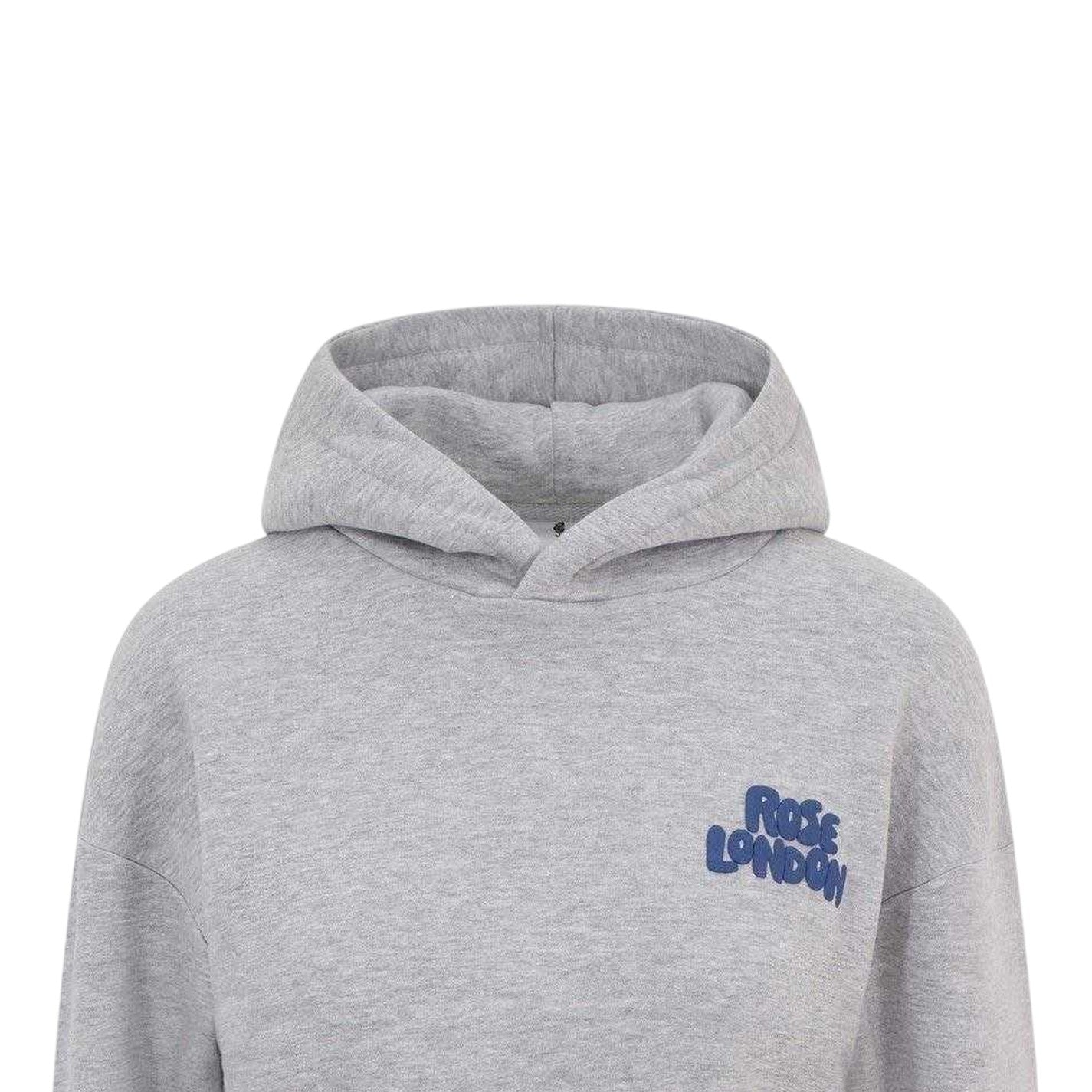Grey Marl - Side - Rose London Childrens-Kids Sports Crop Hoodie