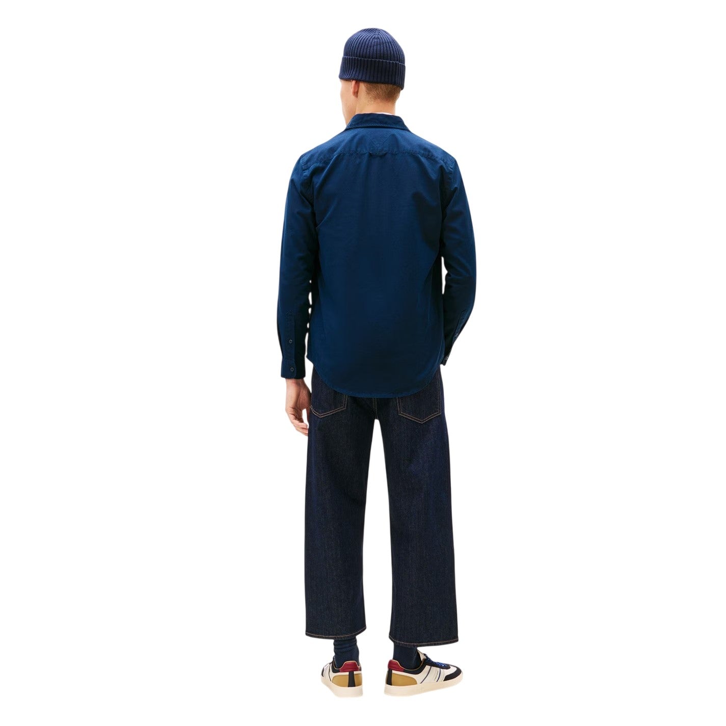 Night Navy - Back - Tommy Jeans Mens Washed Twill Long-Sleeved Shirt Jacket