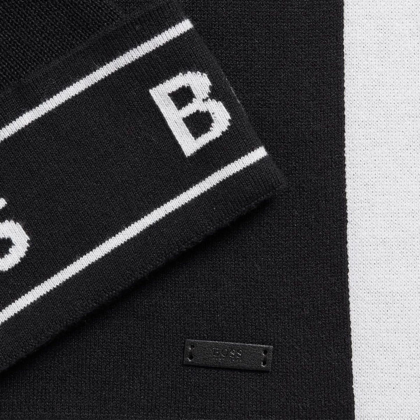 Black - Lifestyle - Hugo Boss Ulfino Hat And Scarf Set