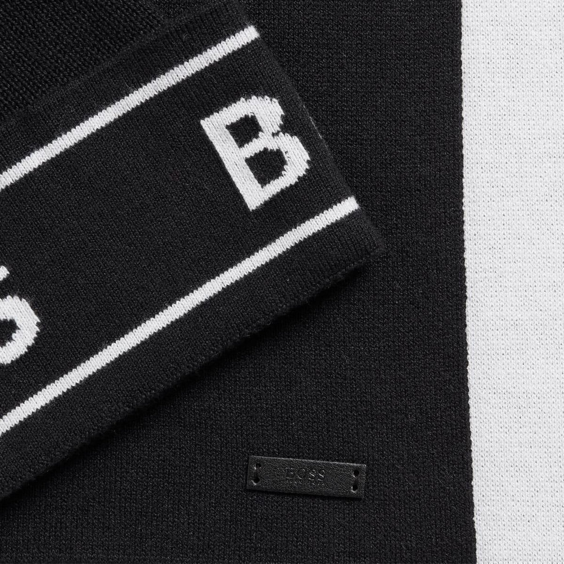 Black - Lifestyle - Hugo Boss Ulfino Hat And Scarf Set