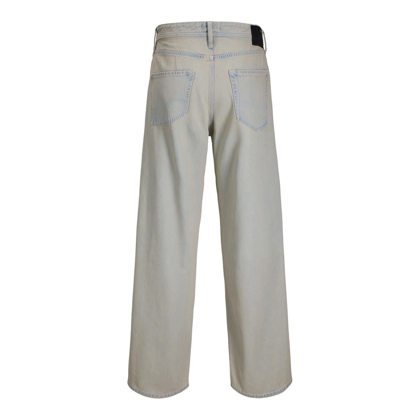 Blue Denim - Back - Jack And Jones Mens Relaxed Wide Leg Jeans