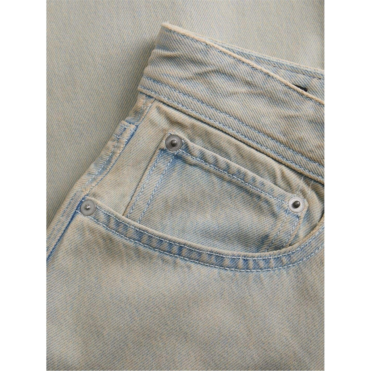 Blue Denim - Side - Jack And Jones Womens-Ladies Relaxed Wide Leg Jeans