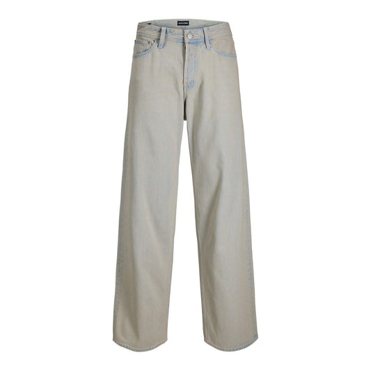 Blue Denim - Front - Jack And Jones Mens Relaxed Wide Leg Jeans
