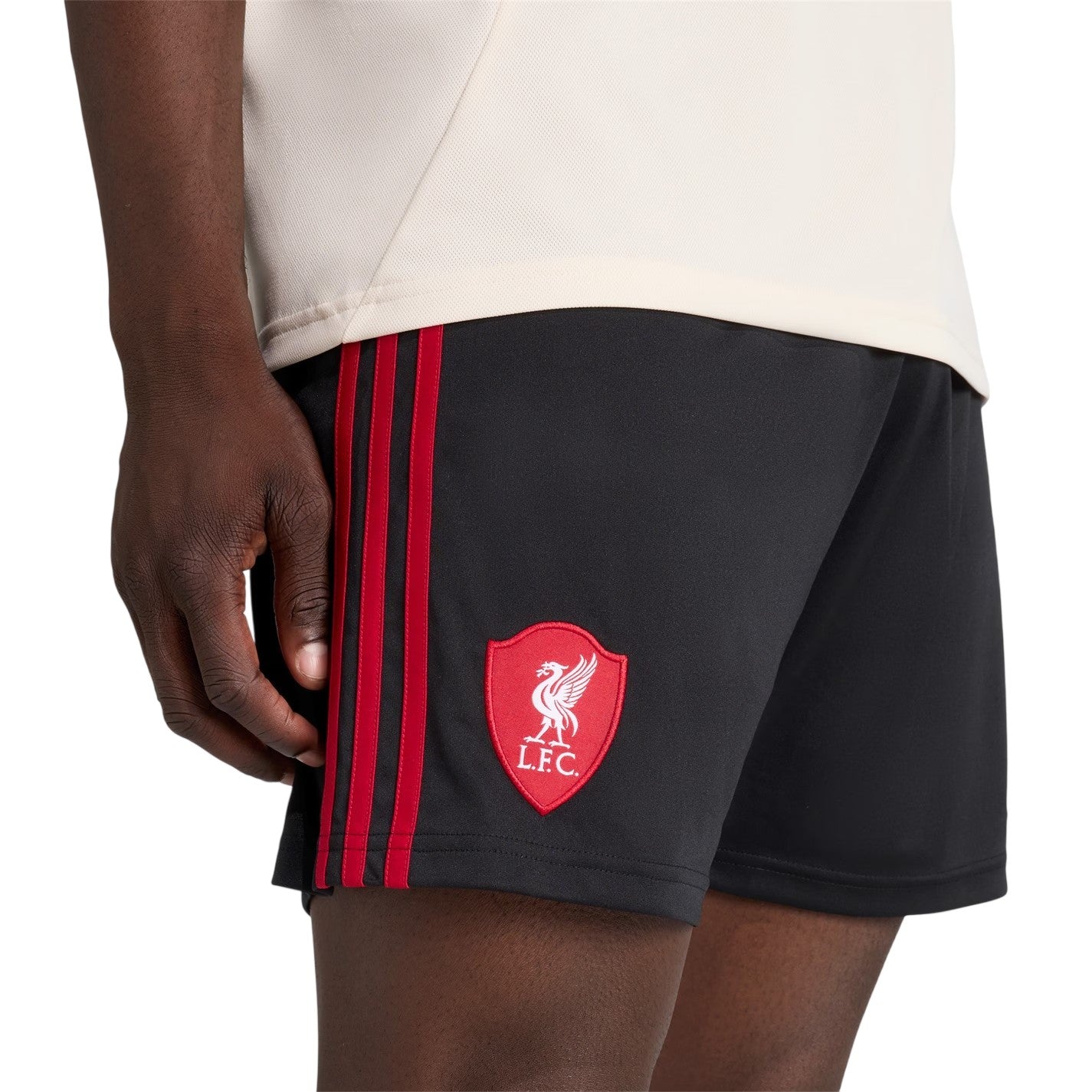 Black - Side - Adidas Unisex Adult 25-26 Liverpool FC Away Shorts