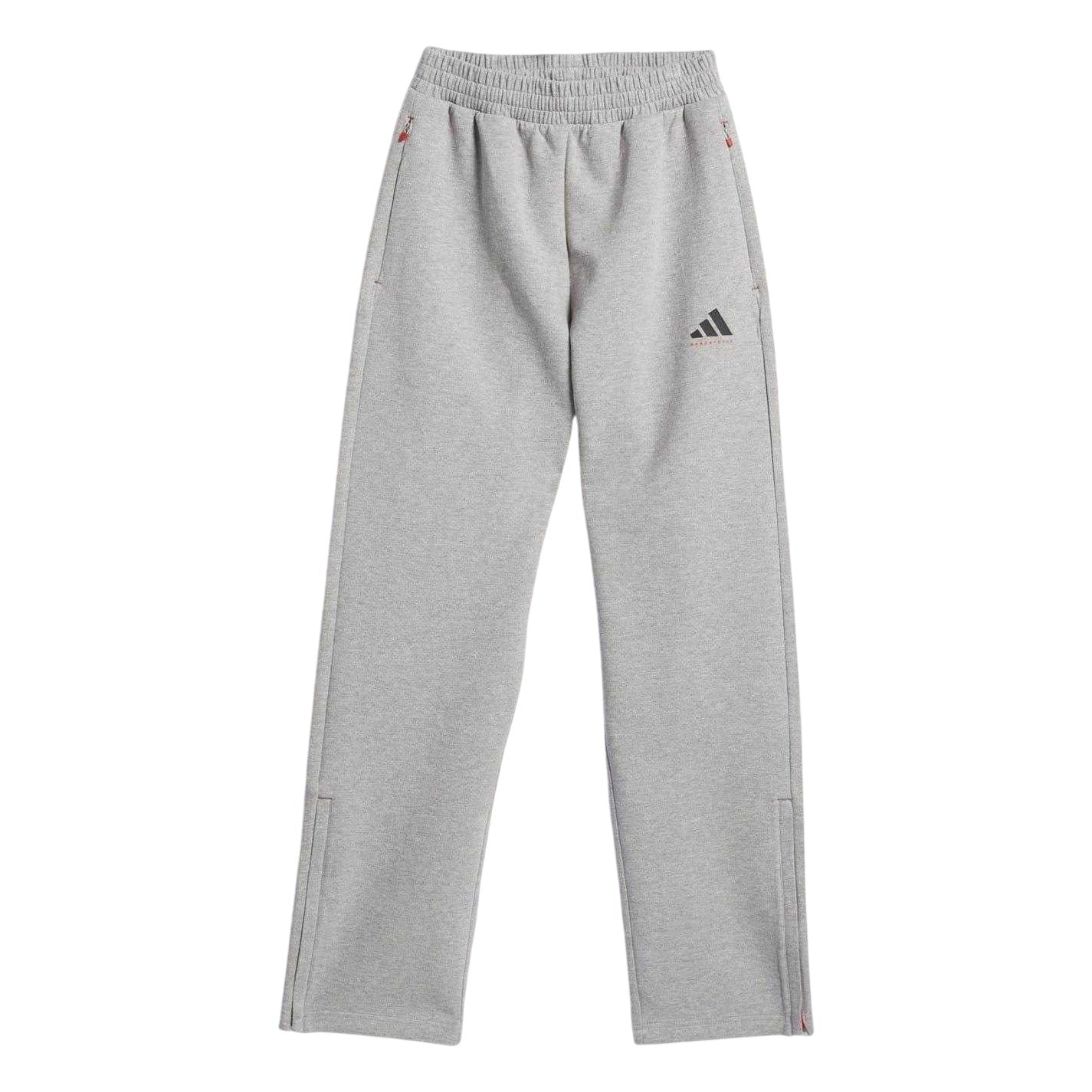 Grey Heather Marl - Front - Adidas Mens Tracksuit Bottoms