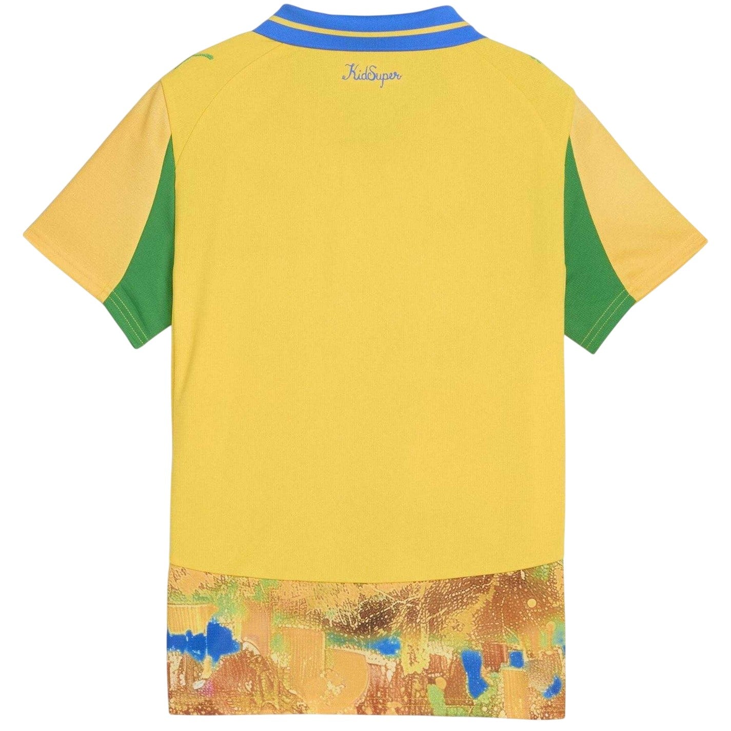 Yellow-Green - Back - Mamelodi Sundowns FC Childrens-Kids KidSuper 25-26 Puma Home Shirt