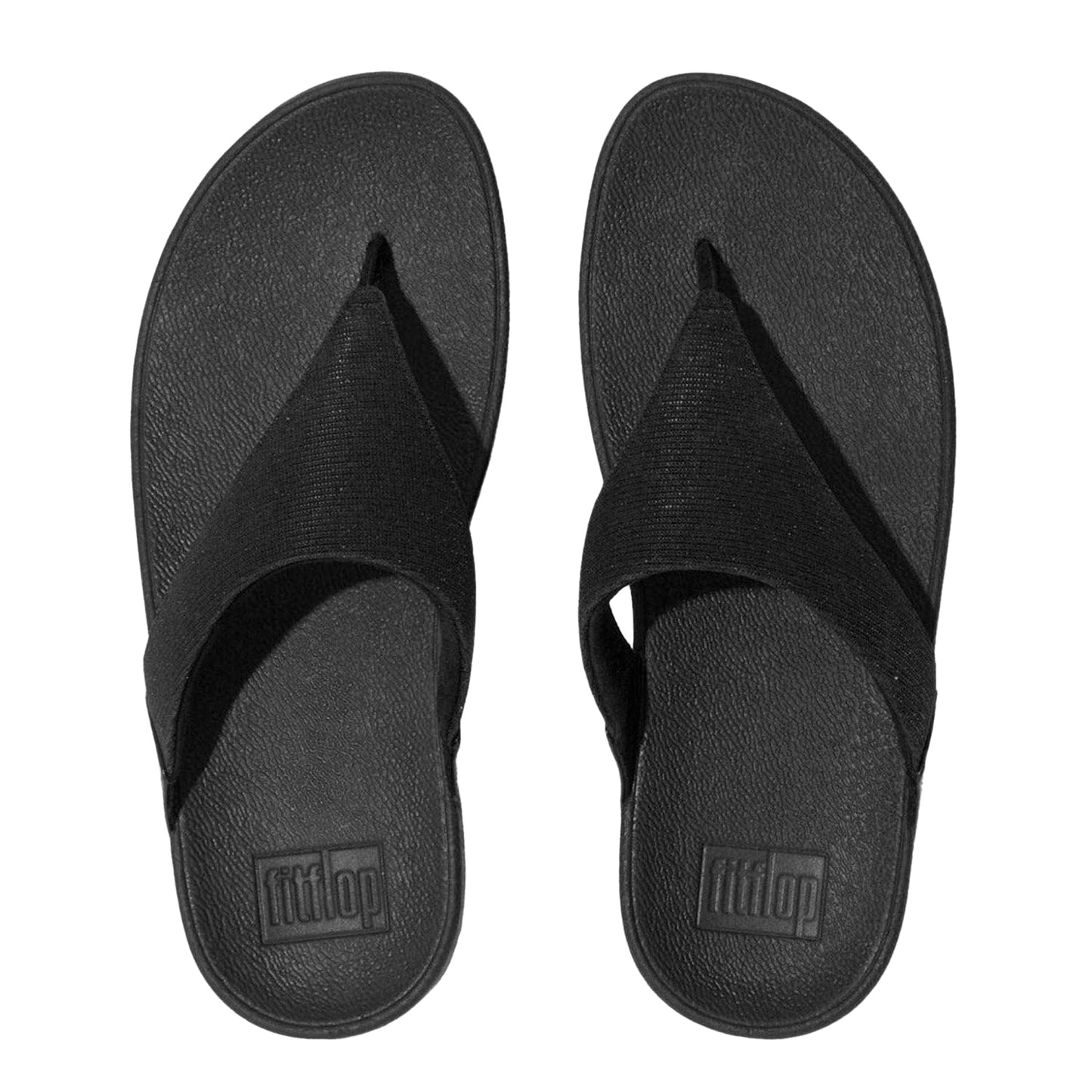 Black - Side - FitFlop Womens-Ladies Lulu Shimmerlux Platform Sandals