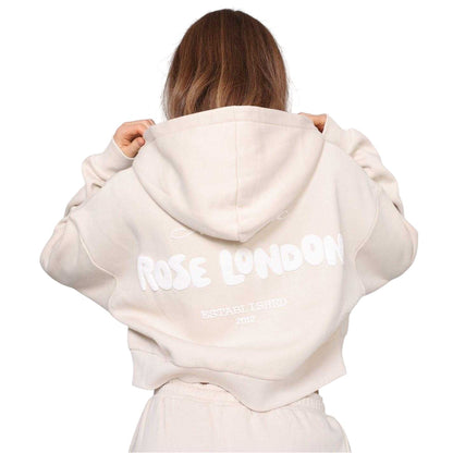 Summer Sand - Pack Shot - Rose London Womens-Ladies Graphic Print Crop Hoodie