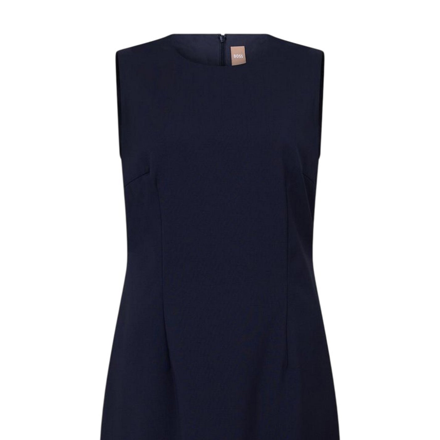 Blue - Side - Boss Womens-Ladies Dirulah Crew Neck Sleeveless Midi Dress