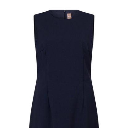 Blue - Side - Boss Womens-Ladies Dirulah Crew Neck Sleeveless Midi Dress