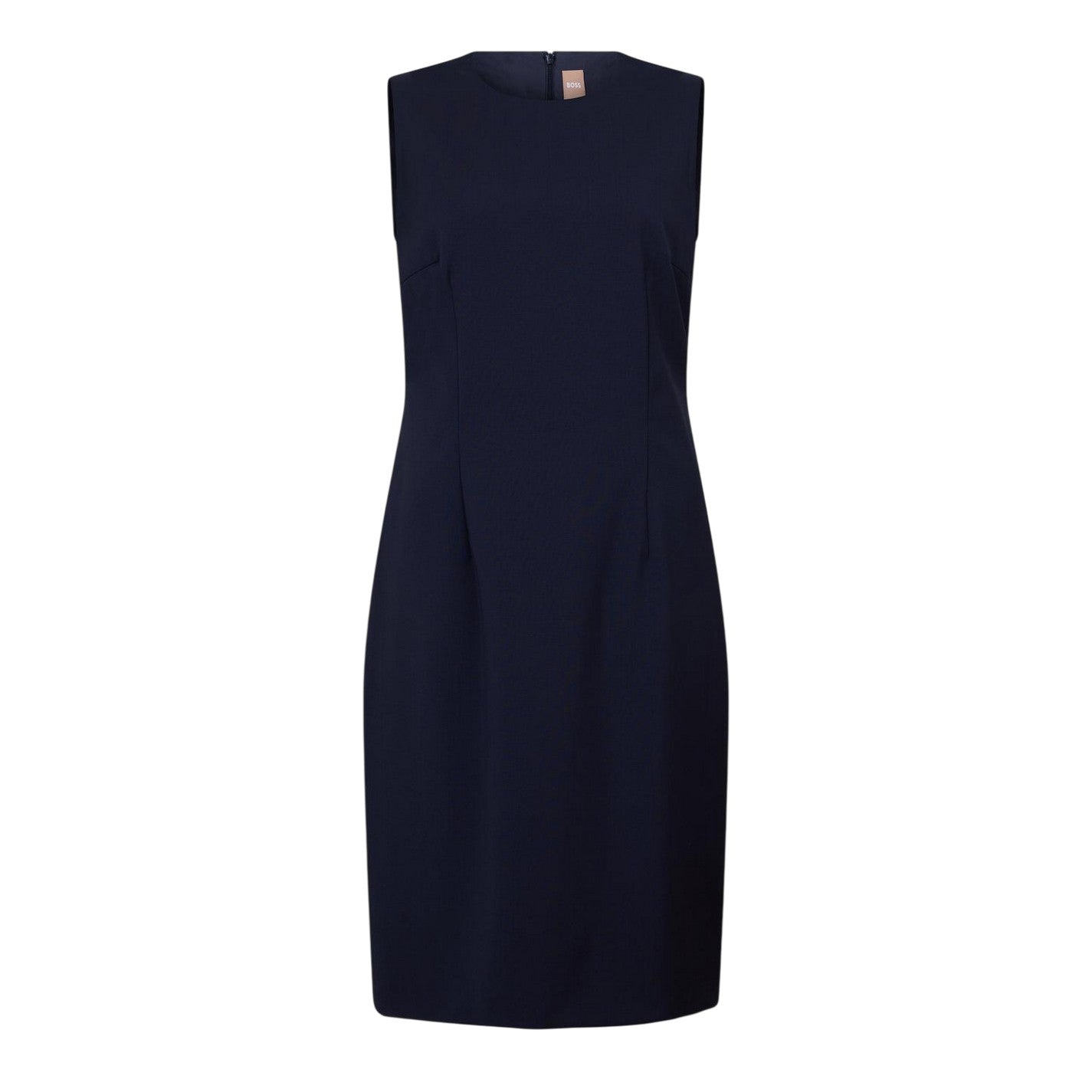 Blue - Front - Boss Womens-Ladies Dirulah Crew Neck Sleeveless Midi Dress