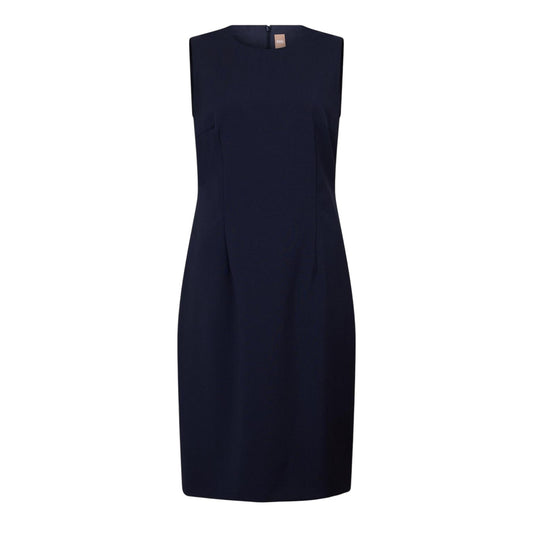 Blue - Front - Boss Womens-Ladies Dirulah Crew Neck Sleeveless Midi Dress