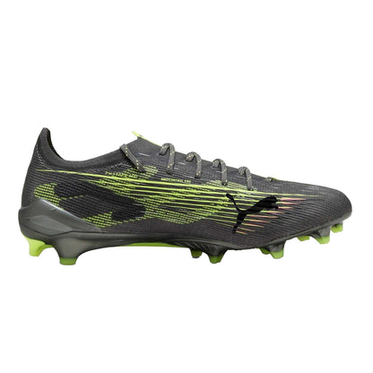 Silver-Yellow - Front - Puma Mens Ultra 5 Ultimate Firm Ground Football Boots