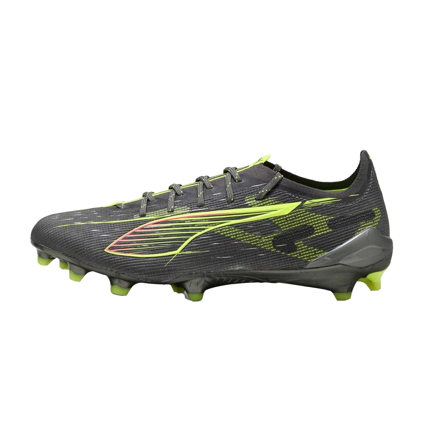 Silver-Yellow - Back - Puma Mens Ultra 5 Ultimate Firm Ground Football Boots
