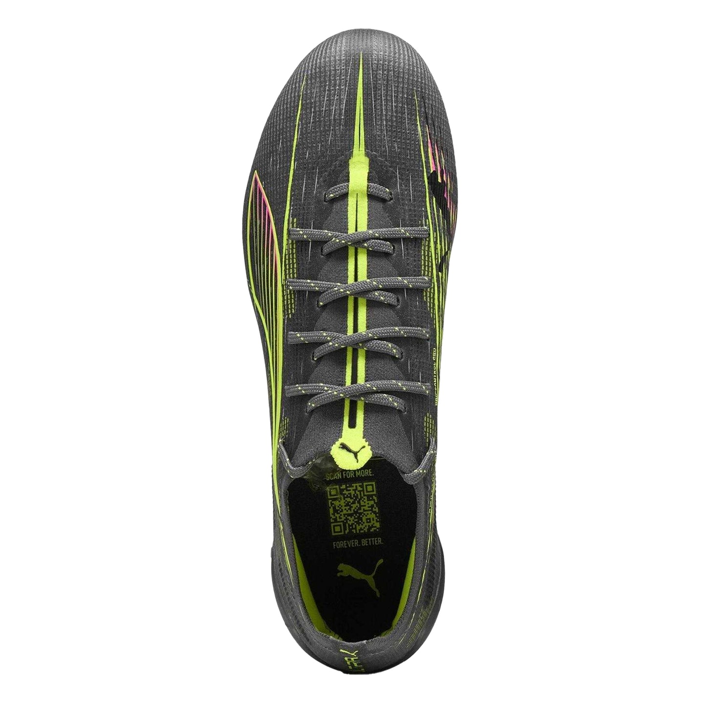 Silver-Yellow - Side - Puma Mens Ultra 5 Ultimate Firm Ground Football Boots