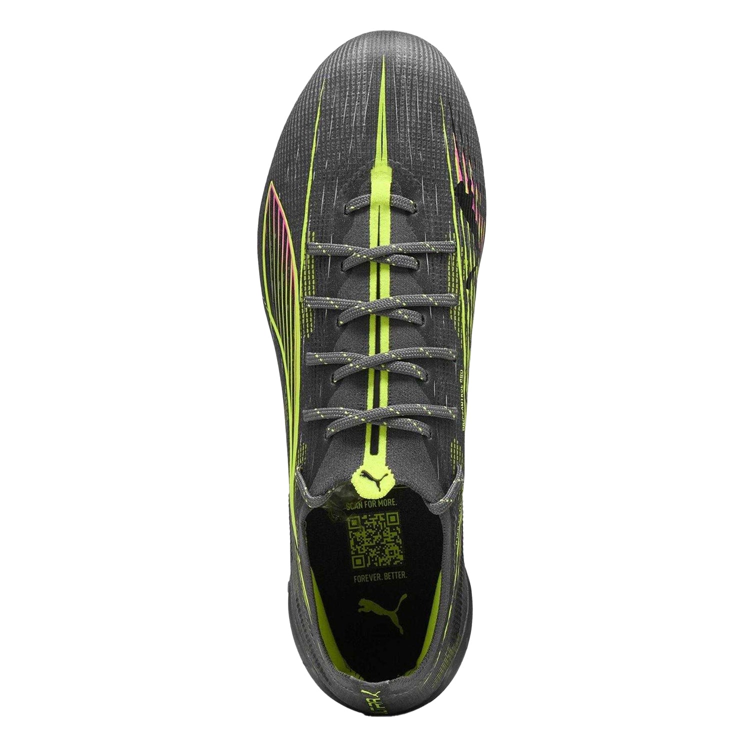 Silver-Yellow - Side - Puma Mens Ultra 5 Ultimate Firm Ground Football Boots