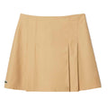 Beige - Front - Lacoste Womens-Ladies Short Cotton Pleated Skirt