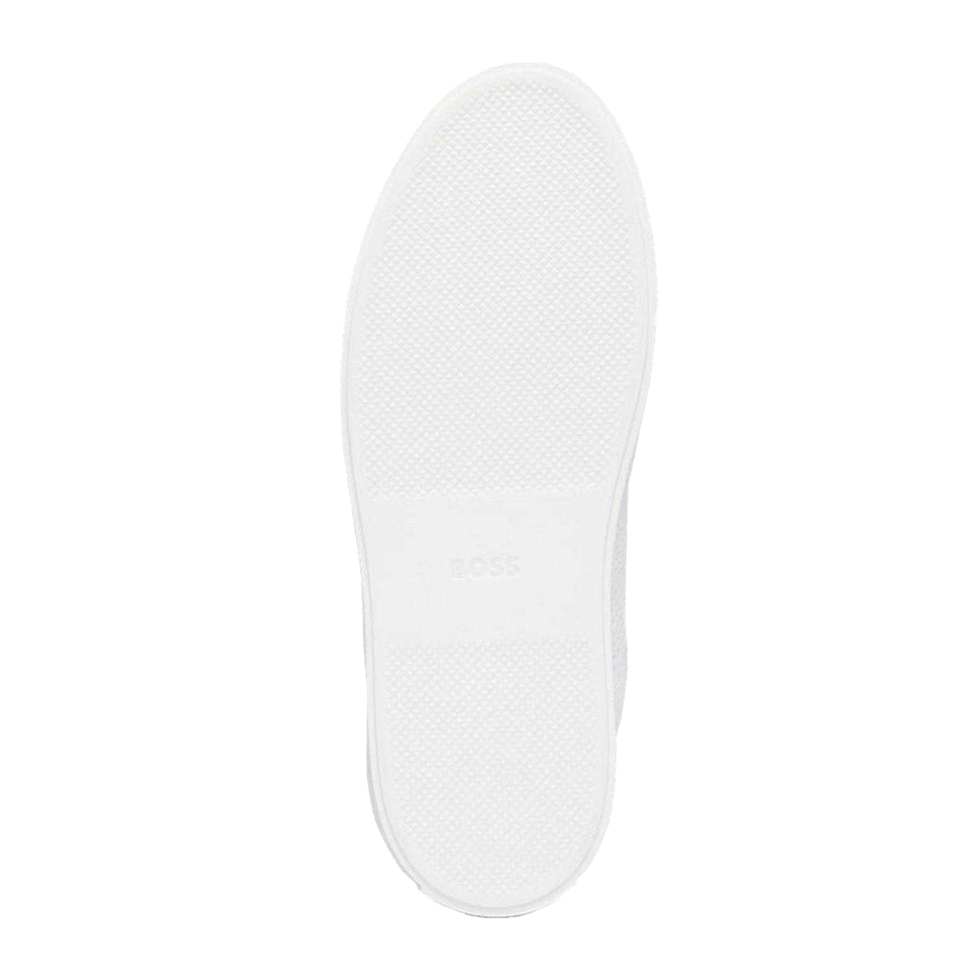 White - Side - Boss Womens-Ladies Katie Leather Trainers