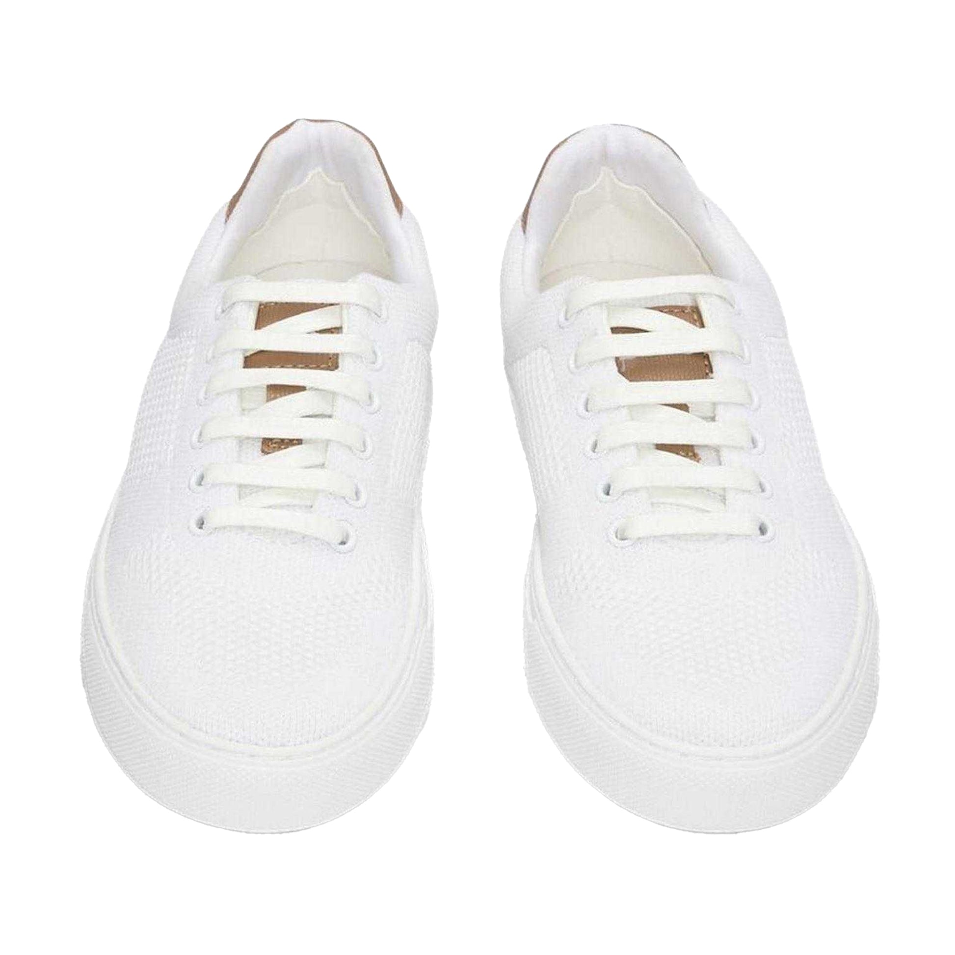 White - Lifestyle - Boss Womens-Ladies Katie Leather Trainers