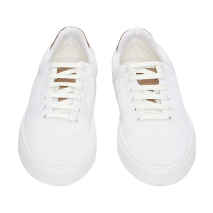 White - Lifestyle - Boss Womens-Ladies Katie Leather Trainers