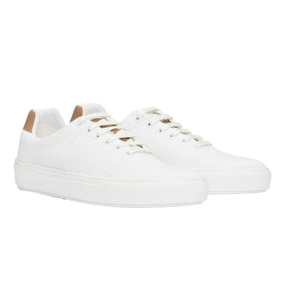 White - Pack Shot - Boss Womens-Ladies Katie Leather Trainers