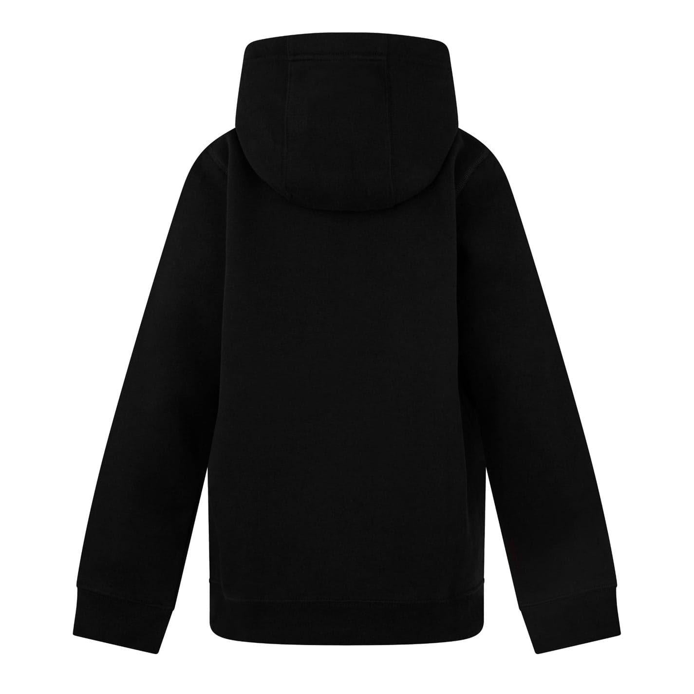 Black - Back - Jack Wills Childrens-Kids Jacquard Drawstring Hoodie