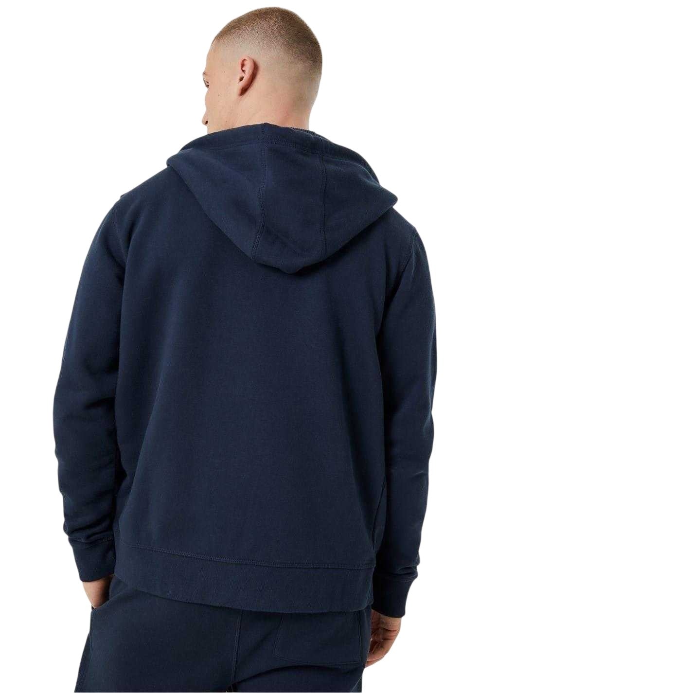 Navy - Back - Jack Wills Mens Pinebrook Graphic Full Zip Hoodie