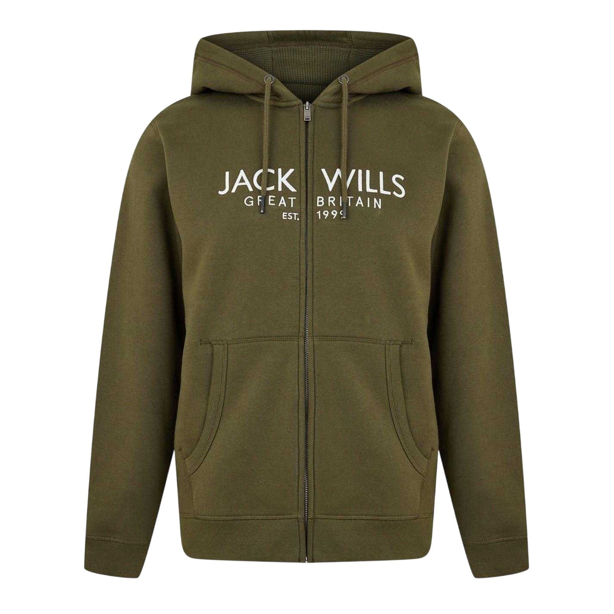 Leaf - Front - Jack Wills Mens Pinebrook Graphic Full Zip Hoodie