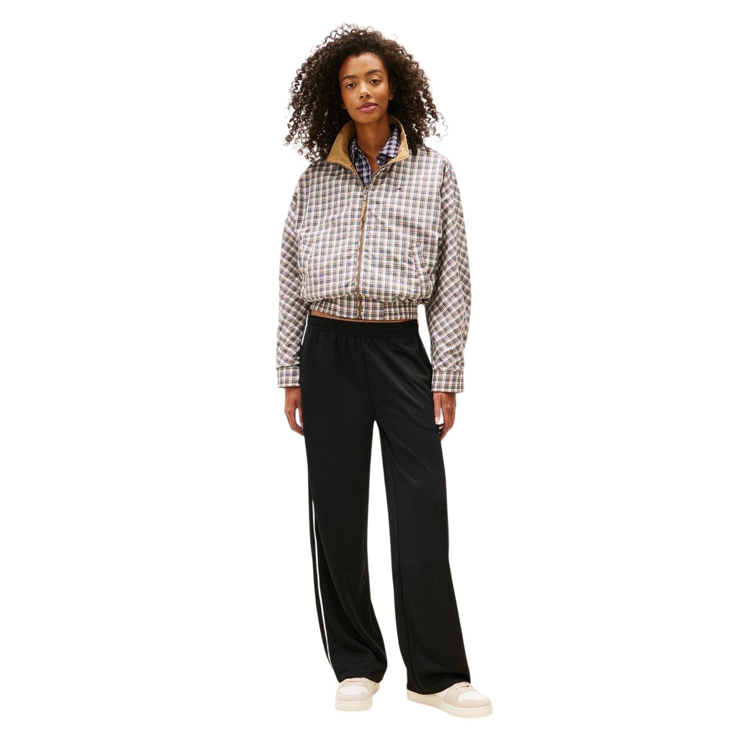 Black - Lifestyle - Tommy Jeans Womens-Ladies Archive Wide Leg Tracksuit Bottoms