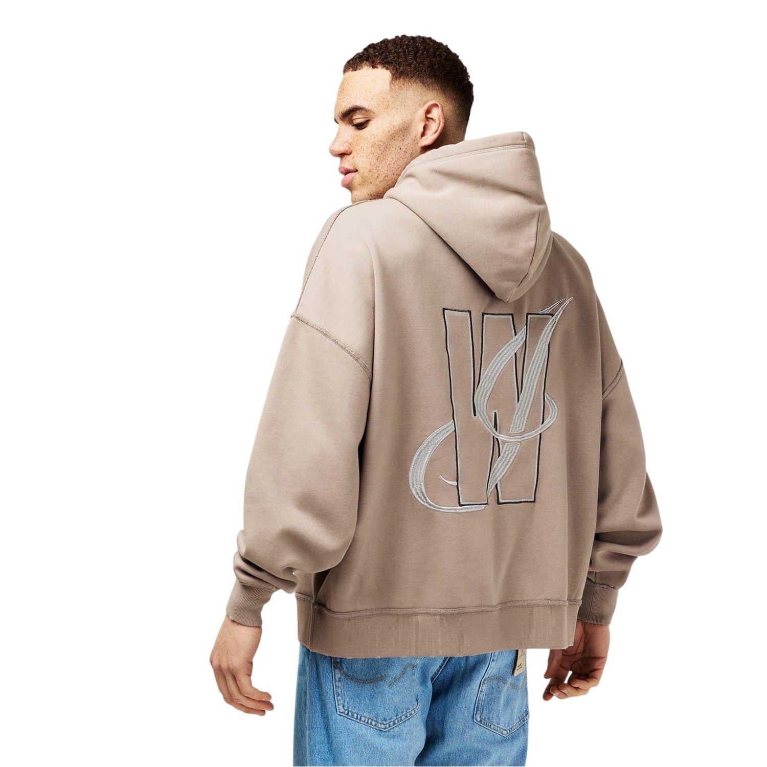 Moon Rock - Back - Jack Wills Mens Drop Shoulder Relaxed Fit Drawstring Hoodie
