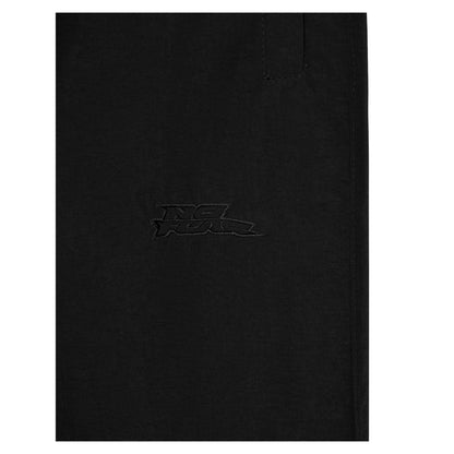 Black - Side - No Fear Mens Wide Leg Tracksuit Bottoms