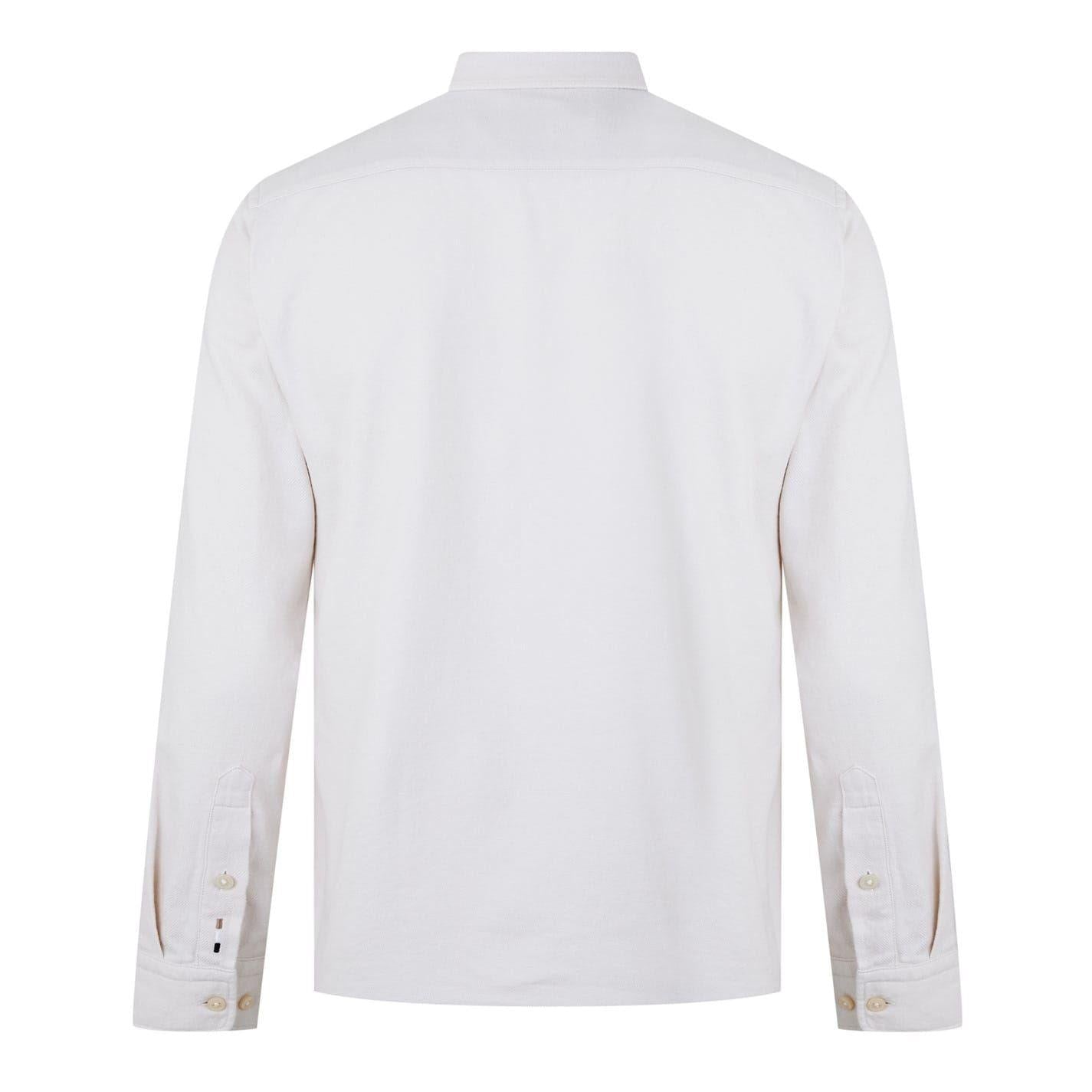White - Back - Boss Mens C-Roan-Kent-C4 Long-Sleeved Shirt