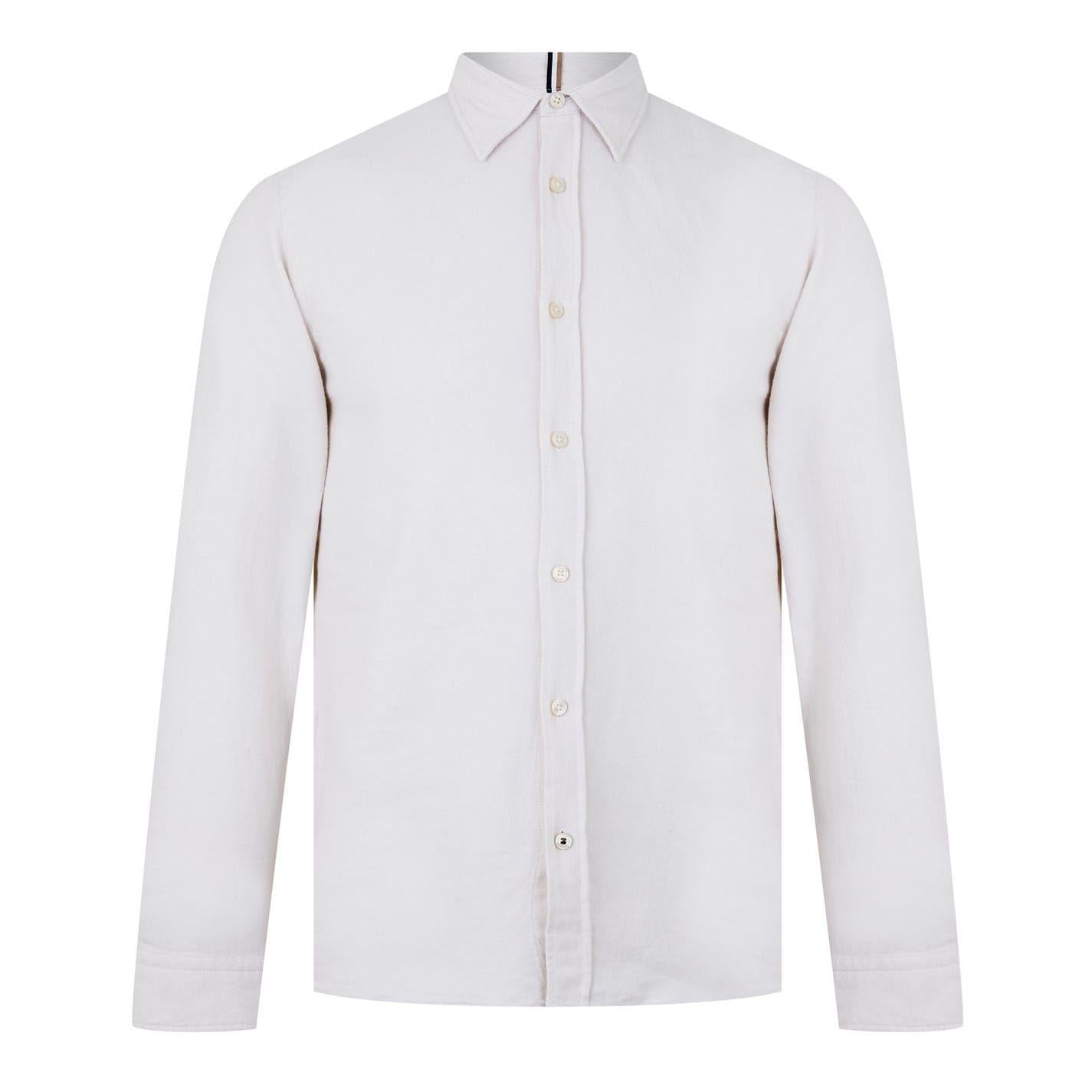 White - Front - Boss Mens C-Roan-Kent-C4 Long-Sleeved Shirt