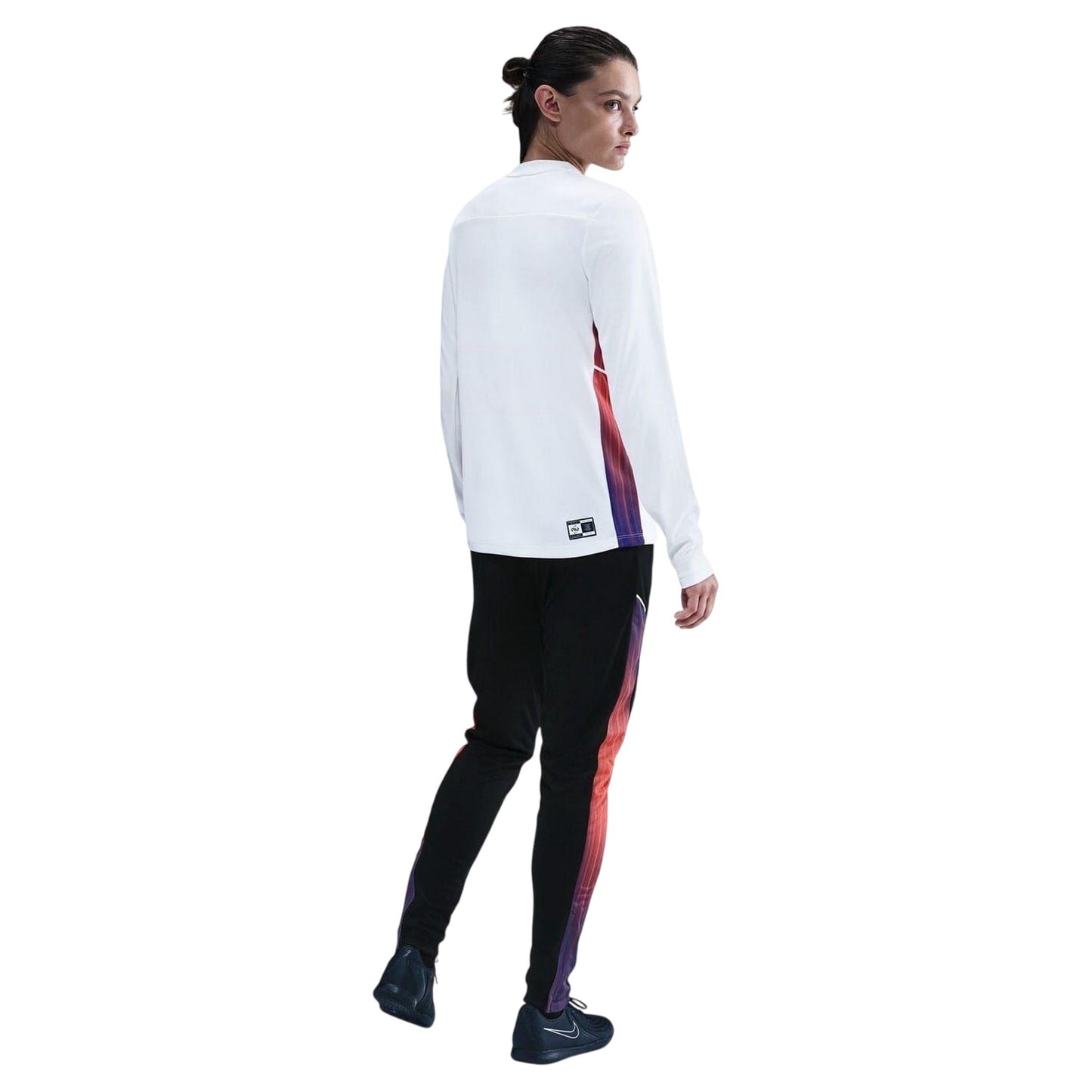Black - Back - Nike Womens-Ladies Track Colour Block Tapered Jogging Bottoms