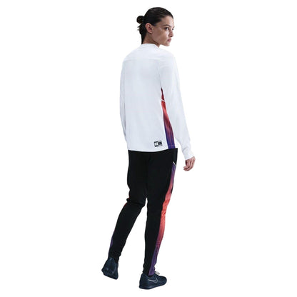 Black - Back - Nike Womens-Ladies Track Colour Block Tapered Jogging Bottoms