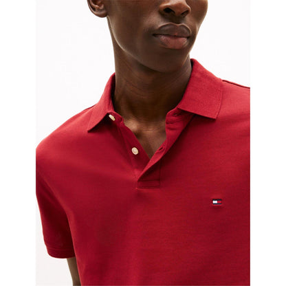 Red - Side - Tommy Hilfiger Mens 1985 Regular Polo Shirt